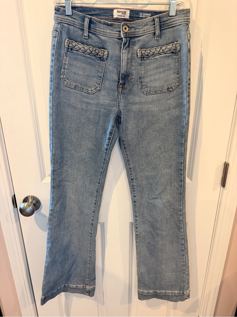 Kenzie Jeans Vintage Luxe High Rise Flare The Savannah Blue Jeans Size 6